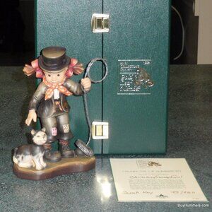 "Chimney Sweep Girl" GOLD LEAF Anri Sarah Kay Figurine With Displays Case - GIFT